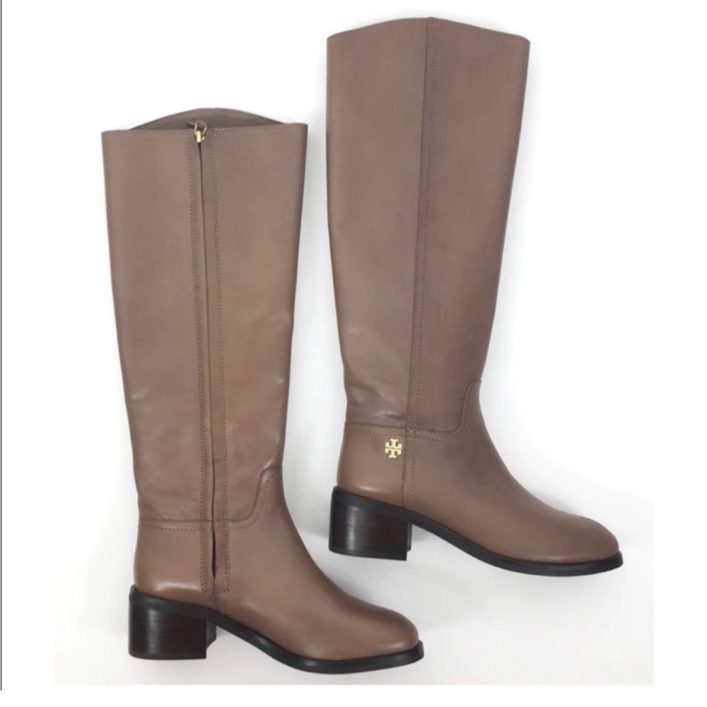 Tory Burch Women's Brown Leather Heeled Boots